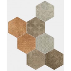 Плитка 24*27,7 Esagona Fabric Mix Natural 